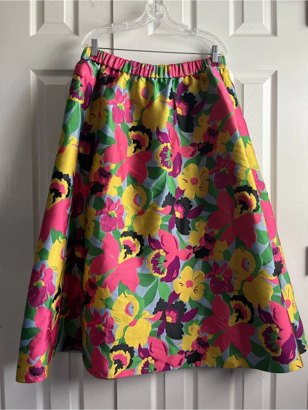 Kate Spade Orchid Bloom Skirt with Pockets Brocade Size XL